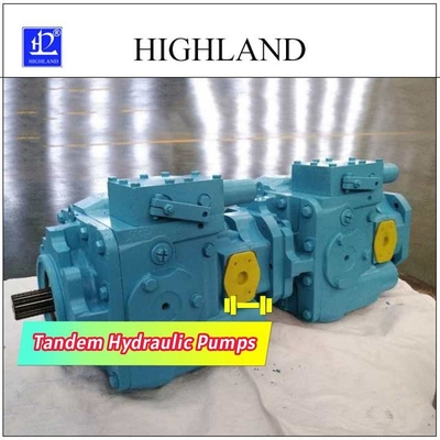 परिवर्तनीय विस्थापन अक्षीय पिस्टन टेंडेम हाइड्रोलिक पंप 110cc/R+110cc/R