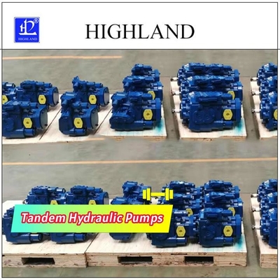 परिवर्तनीय विस्थापन अक्षीय पिस्टन टेंडेम हाइड्रोलिक पंप 110cc/R+110cc/R