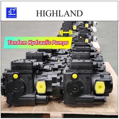 परिवर्तनीय विस्थापन अक्षीय पिस्टन टेंडेम हाइड्रोलिक पंप 110cc/R+110cc/R